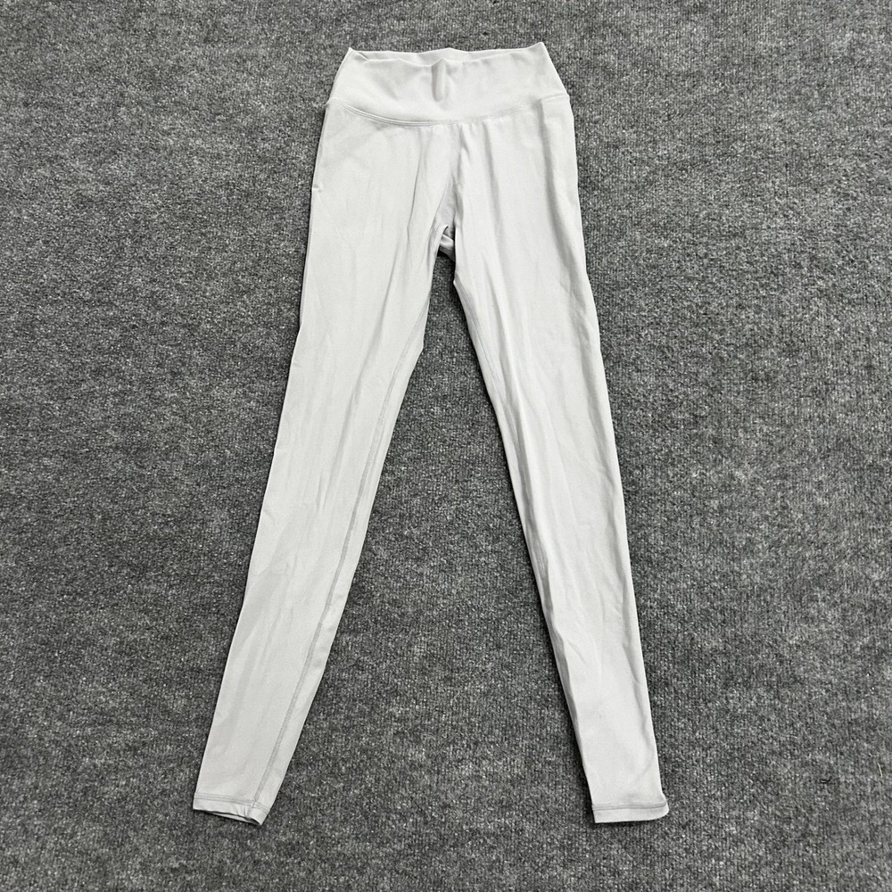Alphalete Leggings Womens Size XS Grey High Waisted Athletic Gym Yoga Stretch